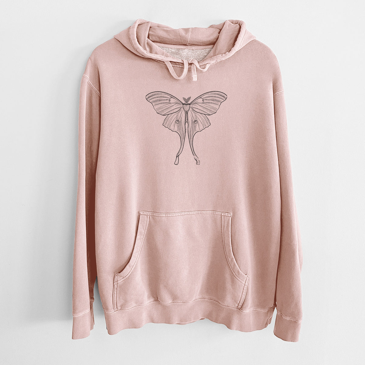 Luna Moth - Actias luna - Unisex Pigment Dyed Hoodie