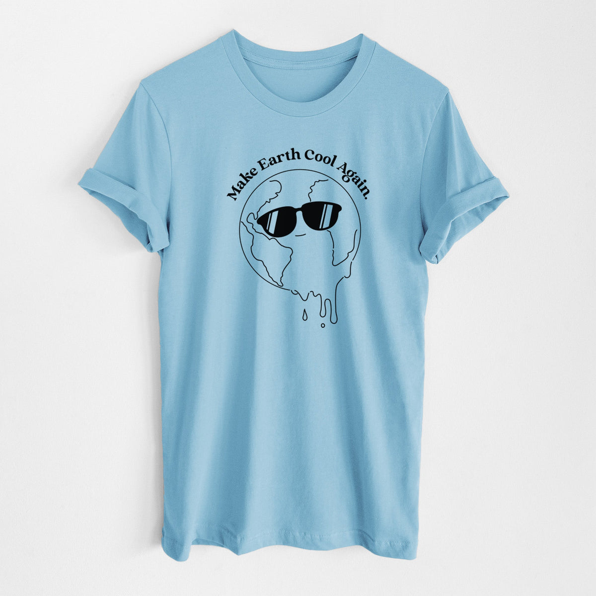 Make Earth Cool Again - Melted Planet - Lightweight 100% Cotton Unisex Crewneck