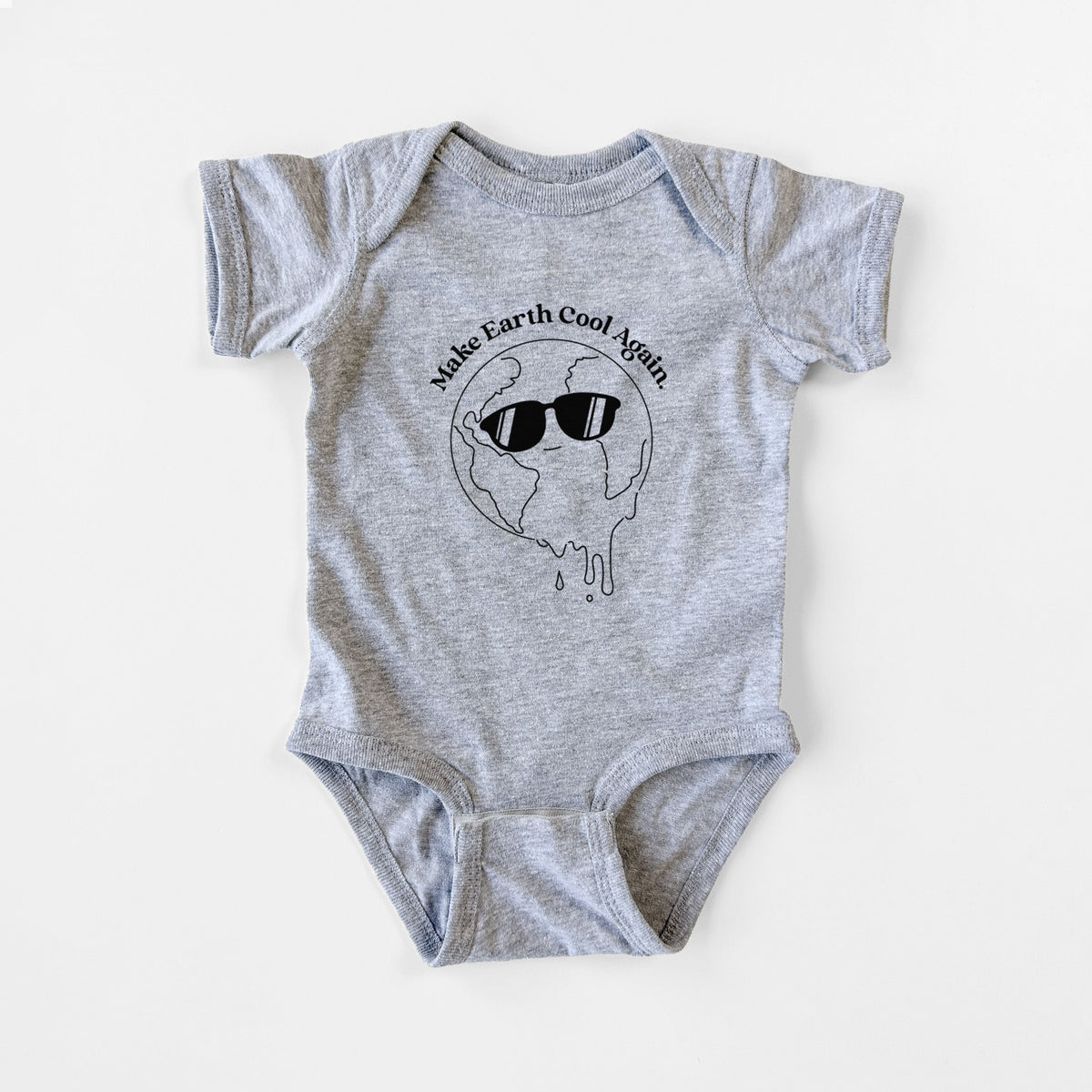 Make Earth Cool Again - Melted Planet - Baby Fine Jersey Bodysuit