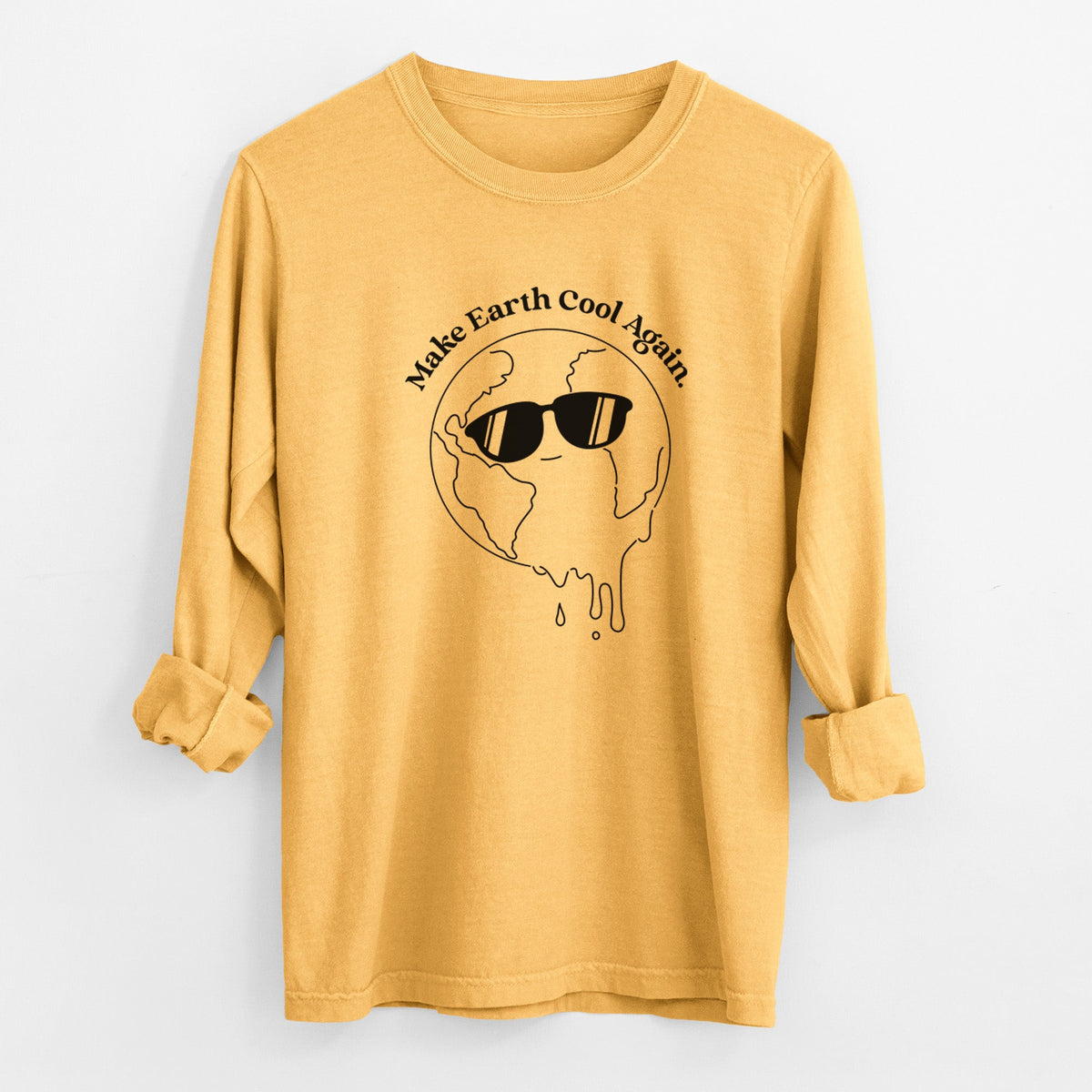 Make Earth Cool Again - Melted Planet - Unisex Comfort Colors 100% Cotton Long Sleeve