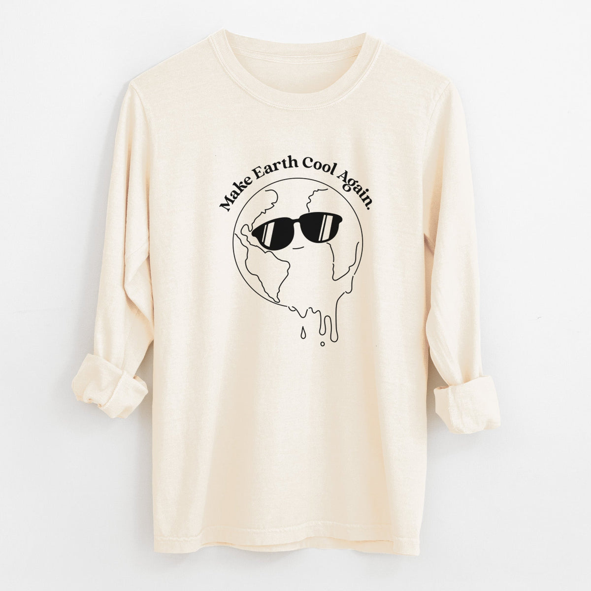 Make Earth Cool Again - Melted Planet - Unisex Comfort Colors 100% Cotton Long Sleeve