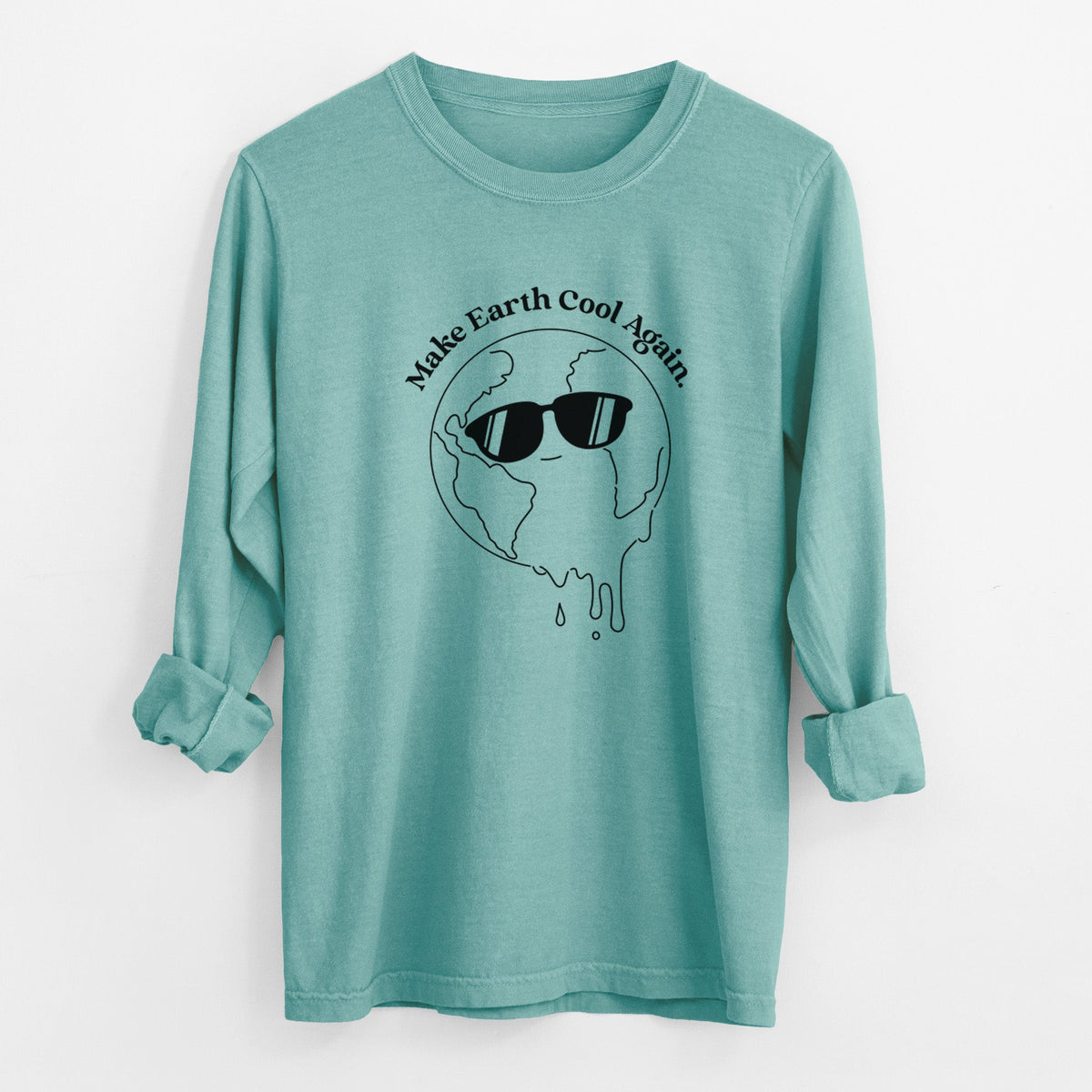 Make Earth Cool Again - Melted Planet - Unisex Comfort Colors 100% Cotton Long Sleeve