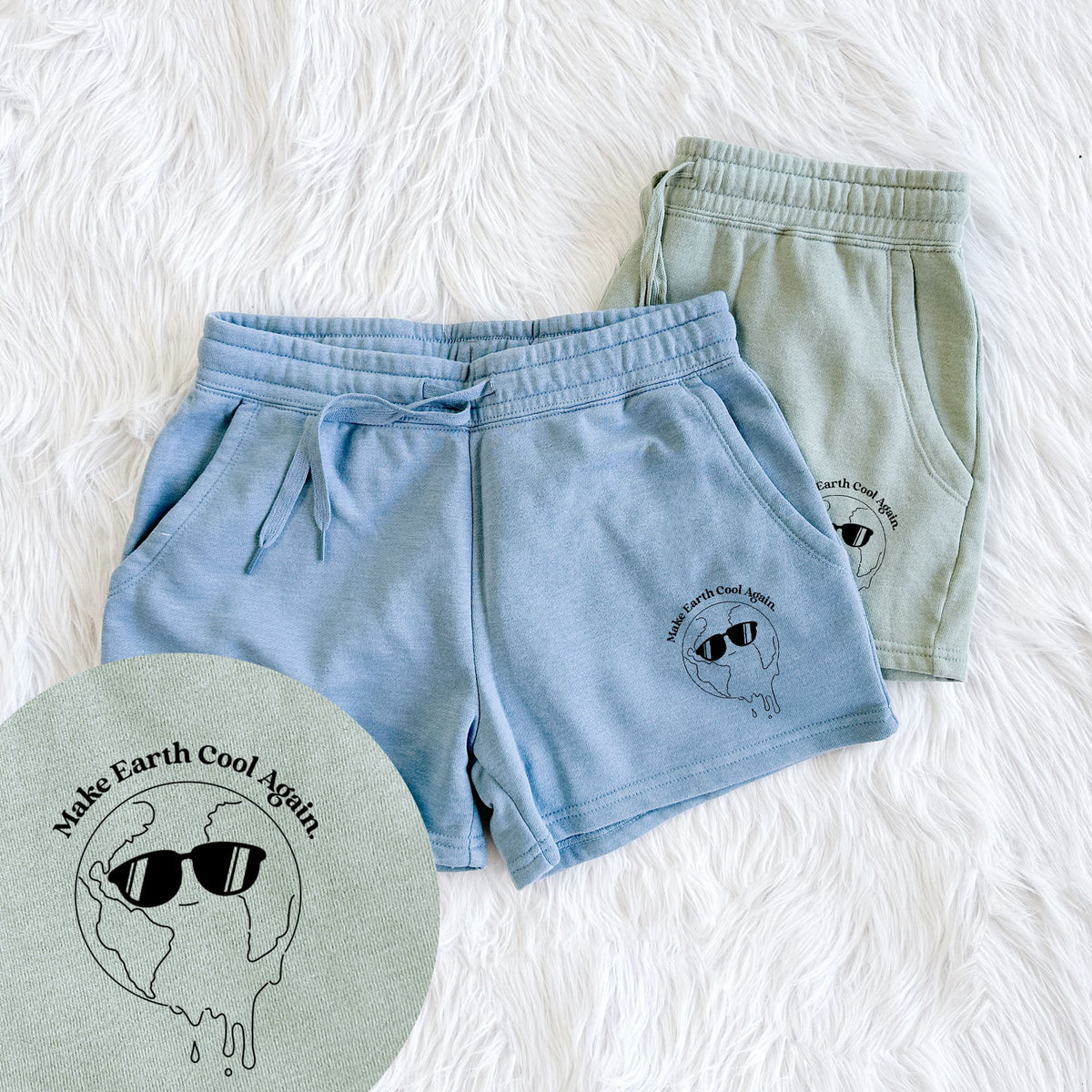 Make Earth Cool Again - Melted Planet - Women's Cali Wave Shorts