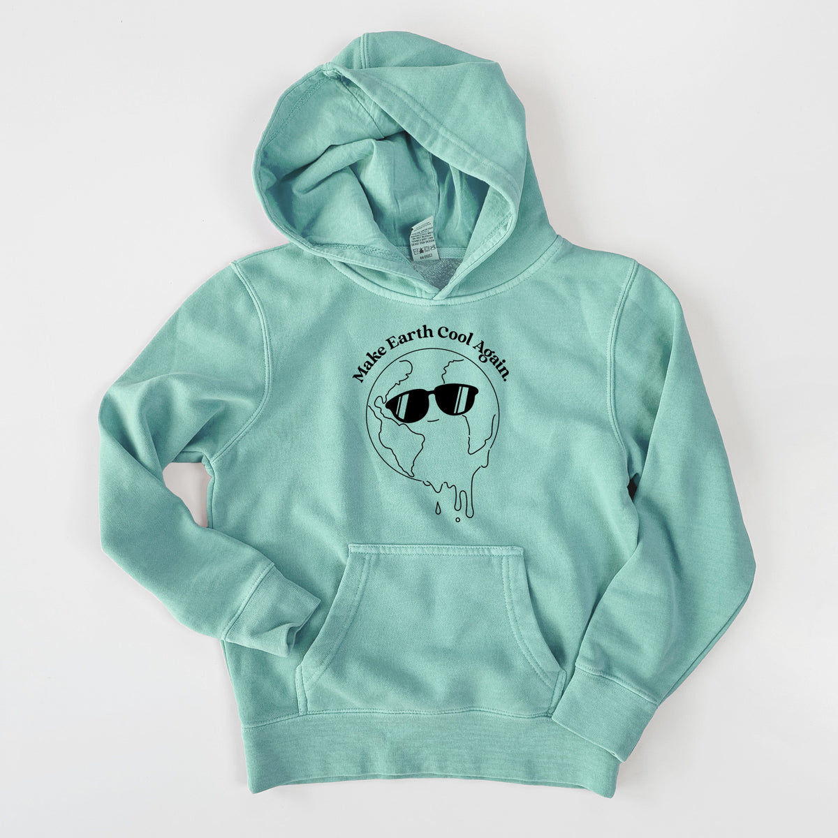Make Earth Cool Again - Melted Planet - Youth Pigment Dyed Hoodie
