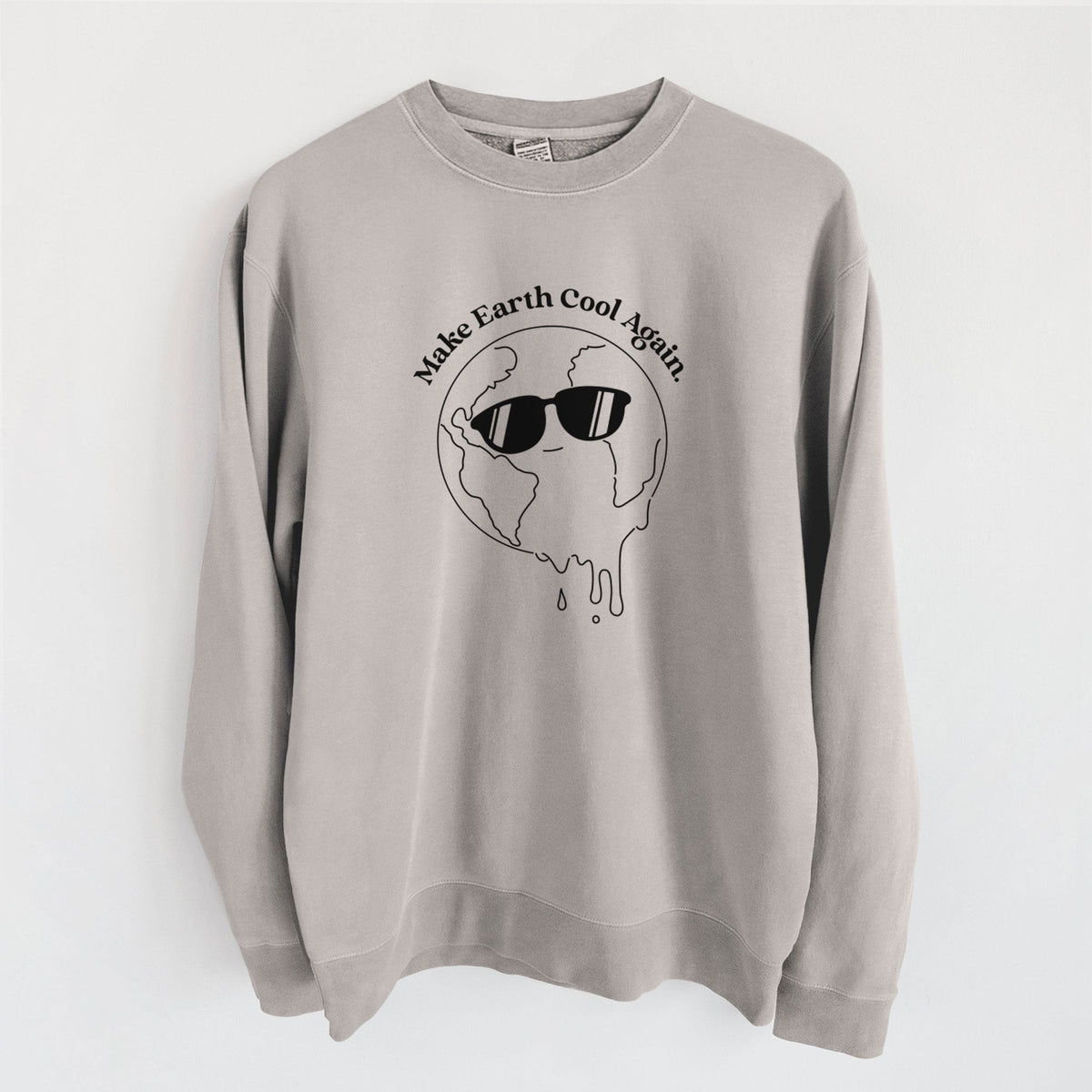 Make Earth Cool Again - Melted Planet - Unisex Pigment Dyed Crew Sweatshirt