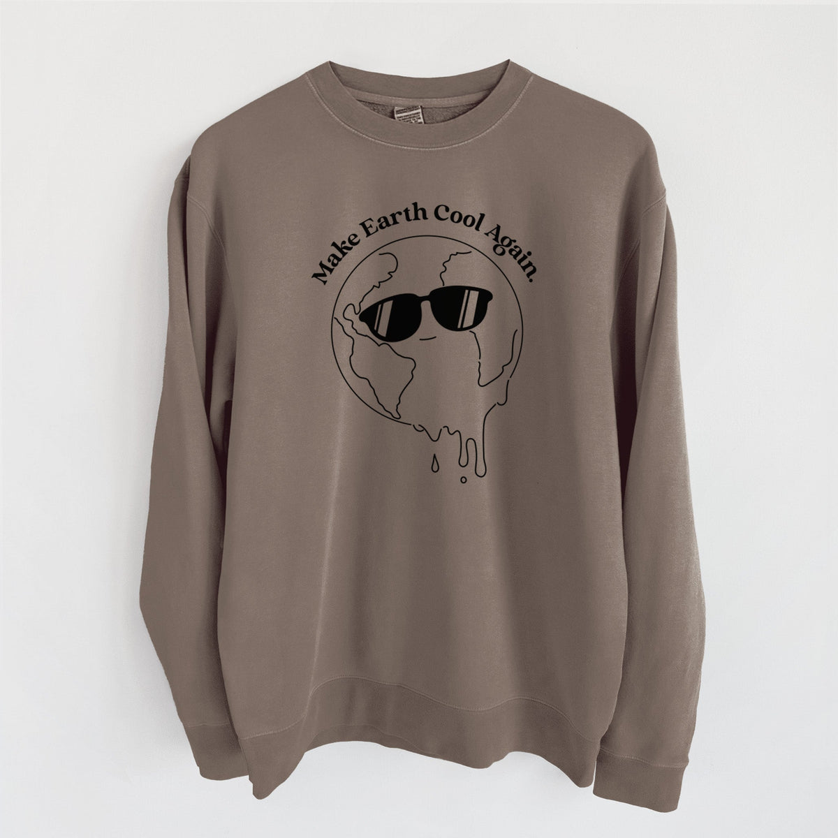Make Earth Cool Again - Melted Planet - Unisex Pigment Dyed Crew Sweatshirt