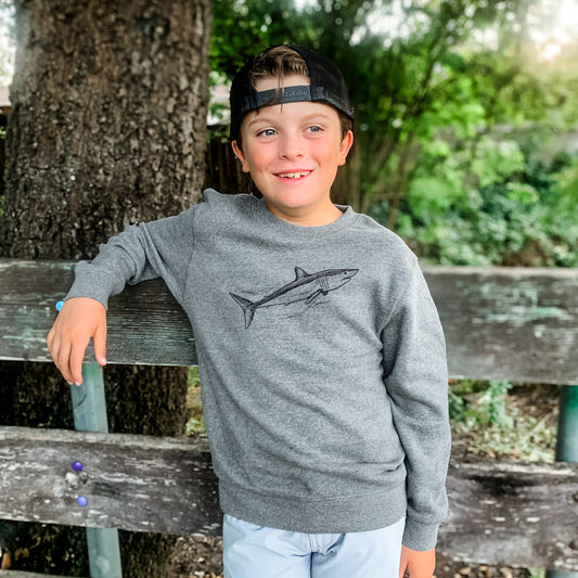 Mako Shark - Youth Lightweight Crewneck Sweatshirt