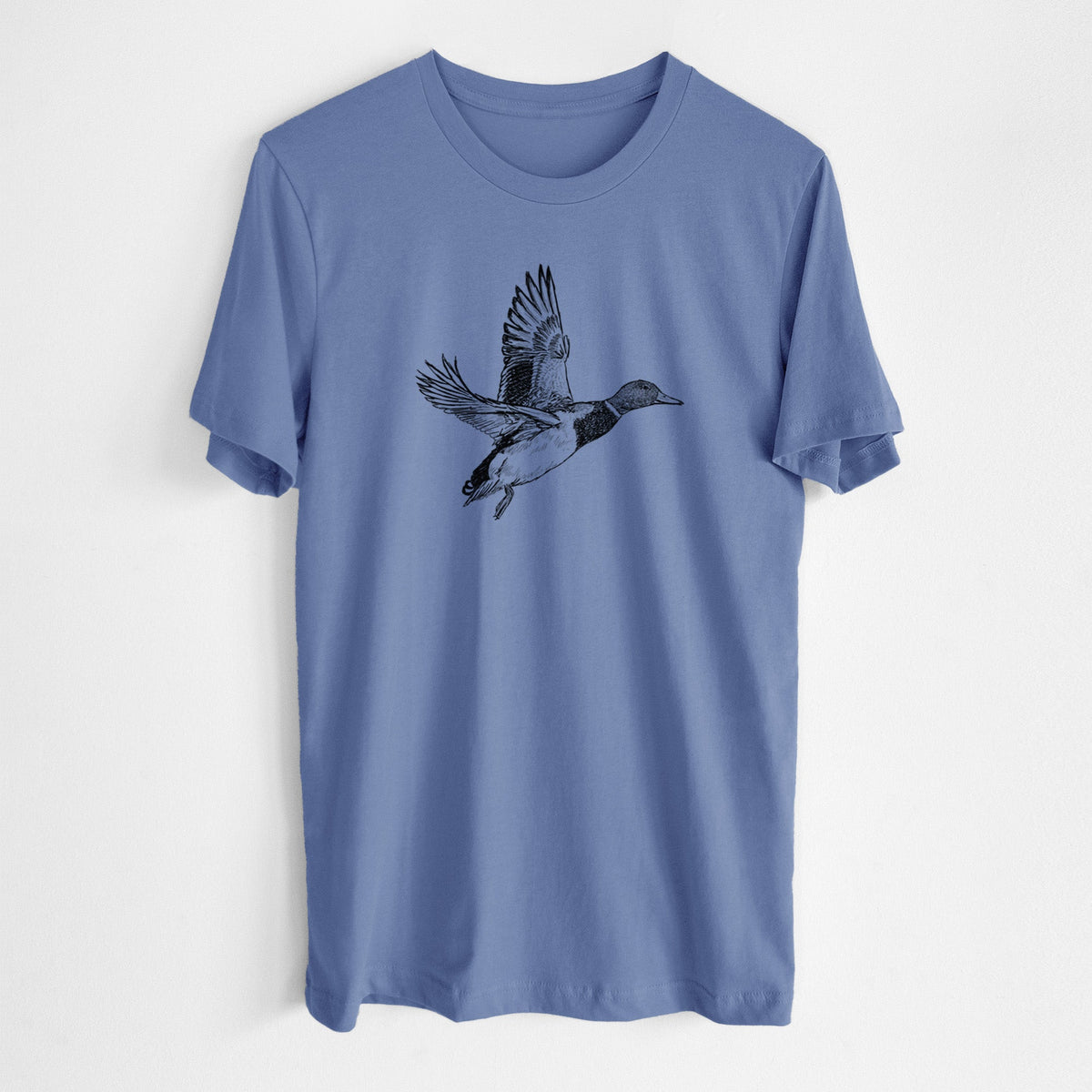 Male Mallard Duck - Anas platyrhynchos - Lightweight 100% Cotton Unisex Crewneck