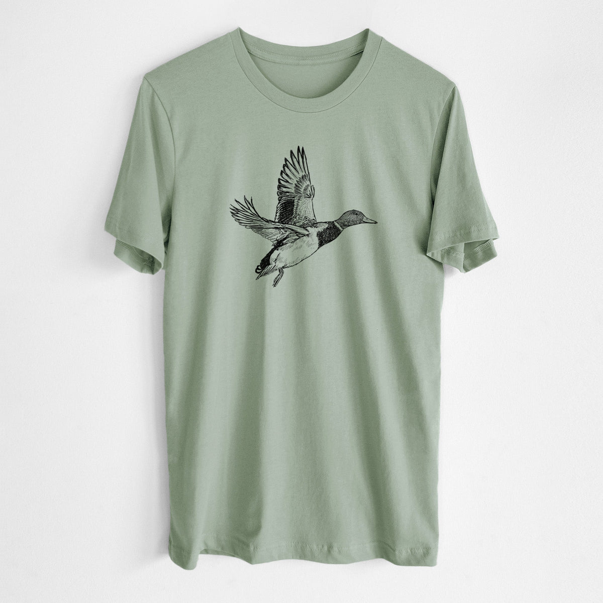 Male Mallard Duck - Anas platyrhynchos - Lightweight 100% Cotton Unisex Crewneck