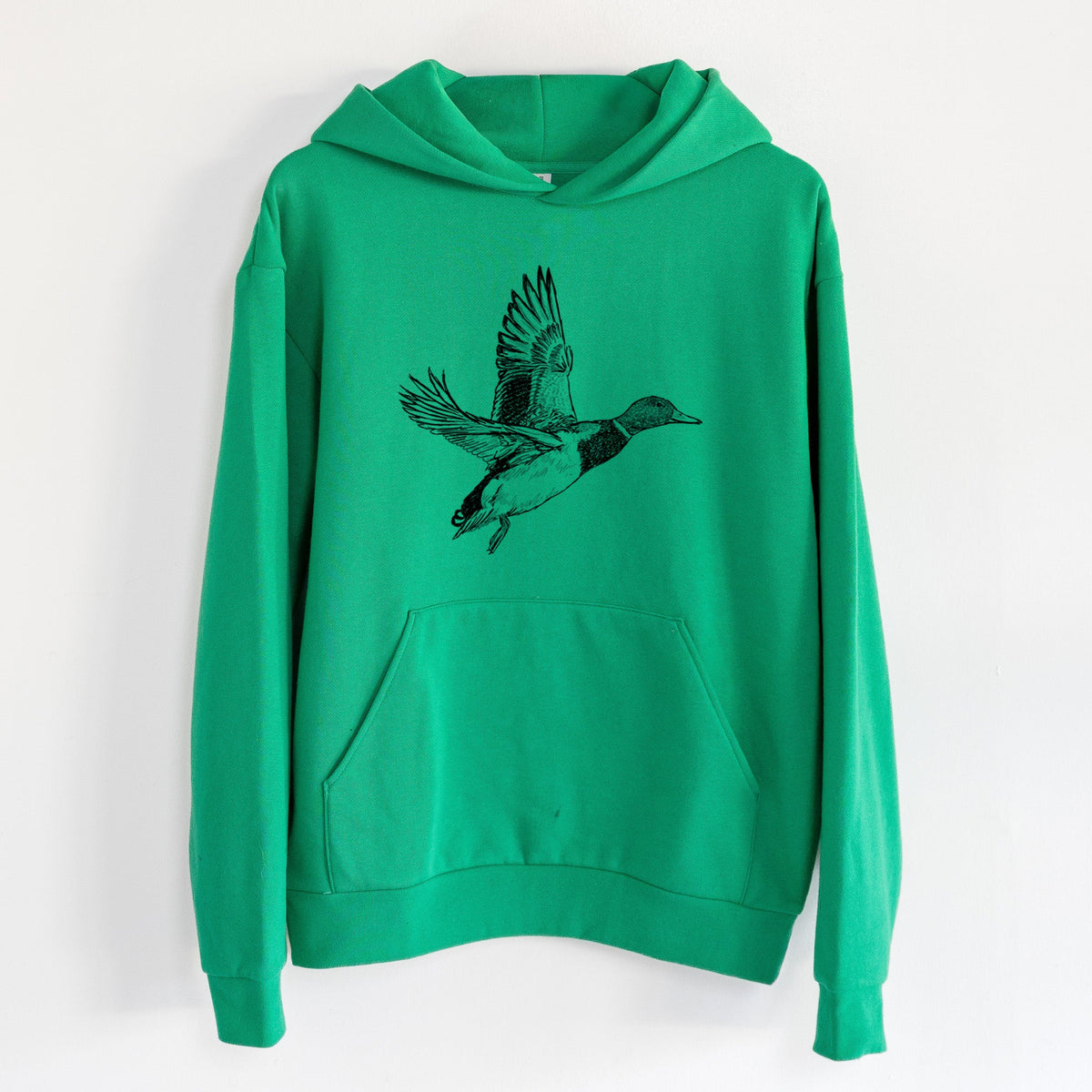Male Mallard Duck - Anas platyrhynchos  - Statement Midweight Hoodie