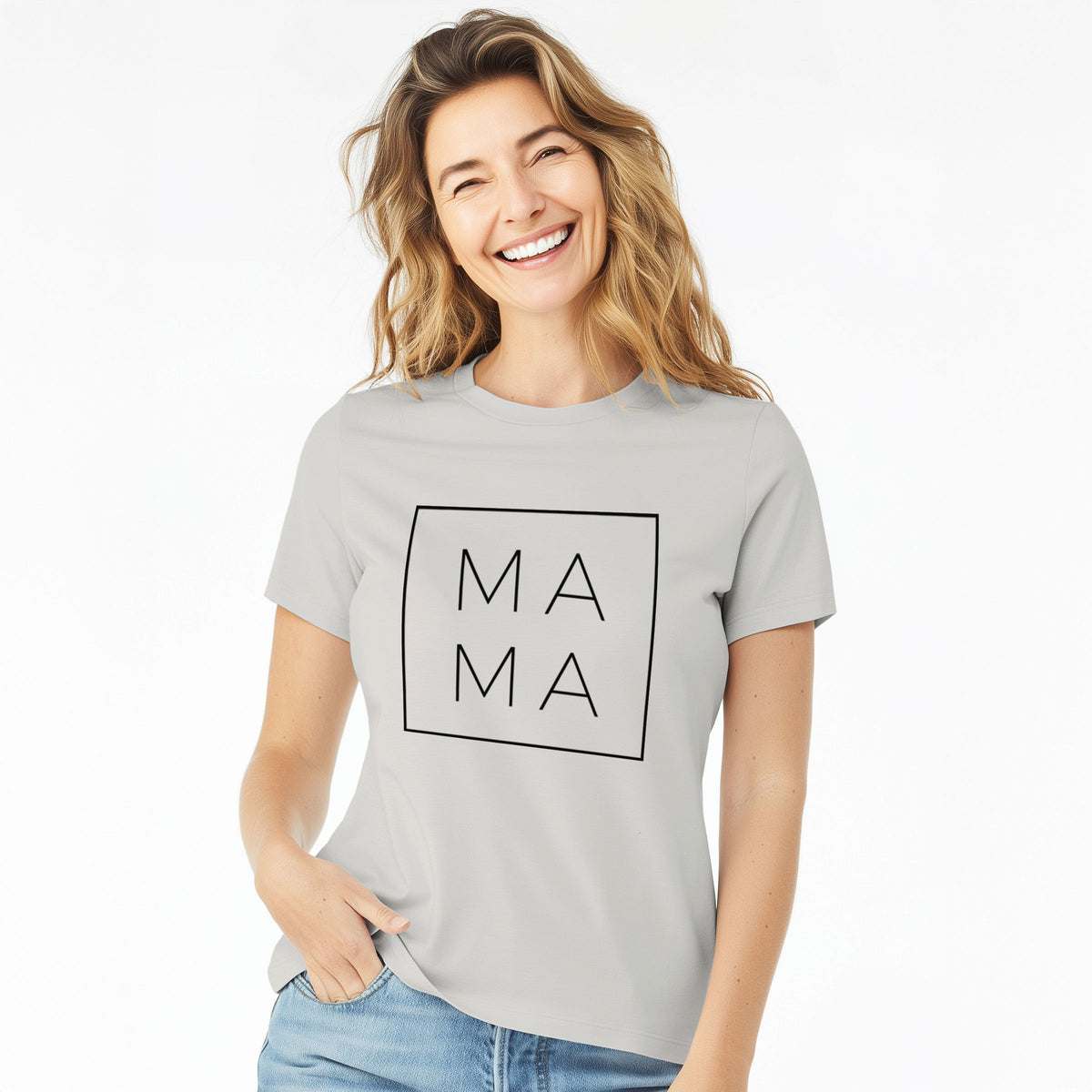 Mama Boxed - Women's Lightweight Relaxed Fit 100% Cotton Crewneck