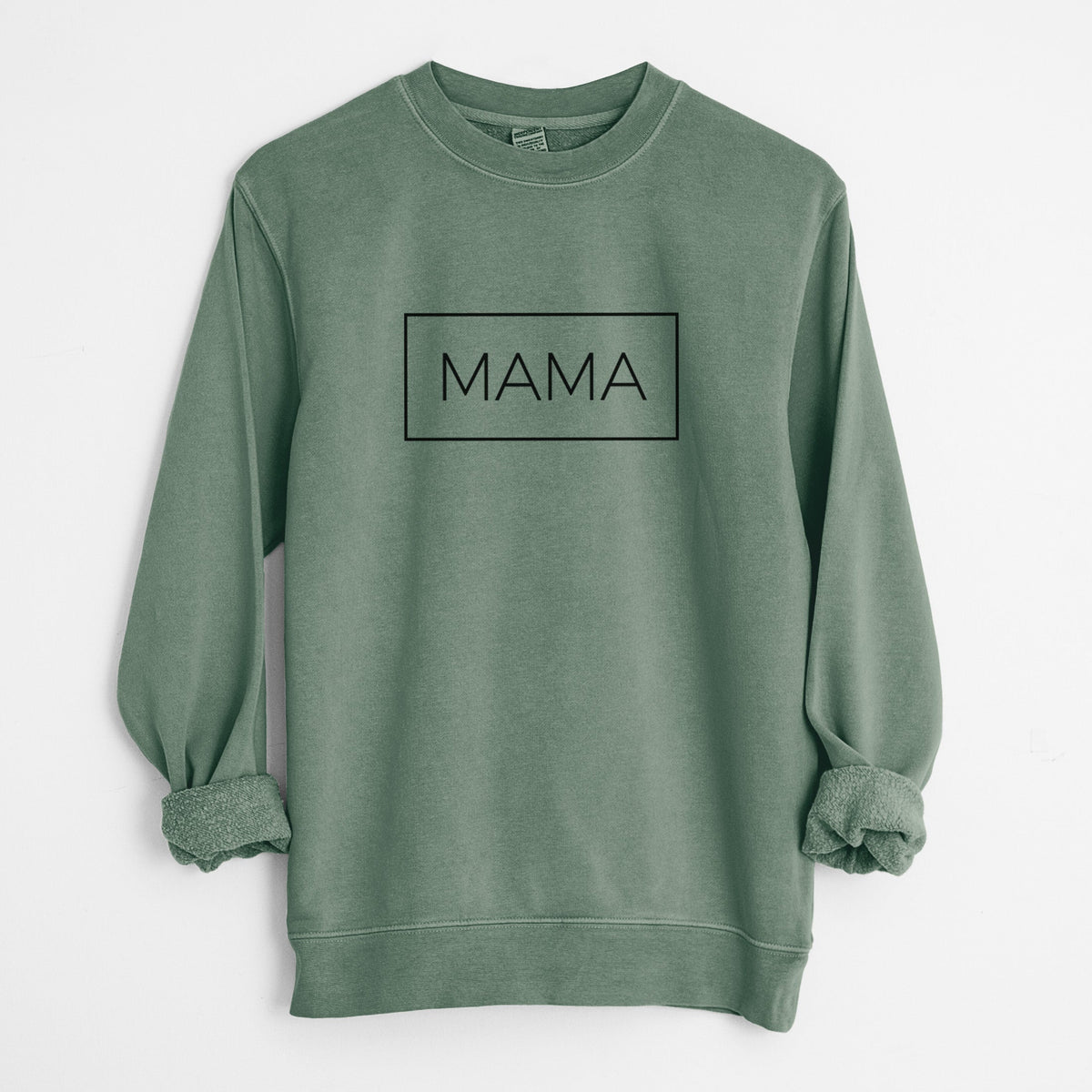 Mama Boxed - 1 Line - Unisex Pigment Dyed Crew Sweatshirt