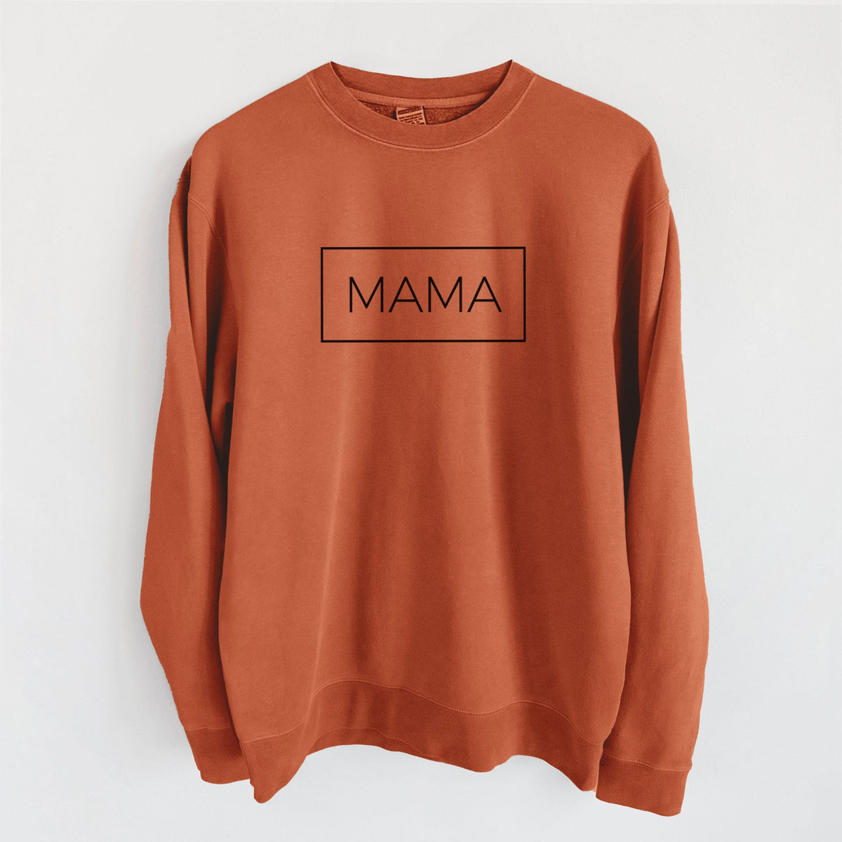 Mama Boxed - 1 Line - Unisex Pigment Dyed Crew Sweatshirt