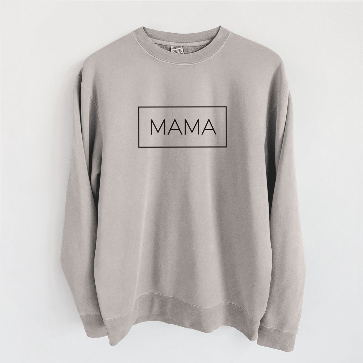 Mama Boxed - 1 Line - Unisex Pigment Dyed Crew Sweatshirt