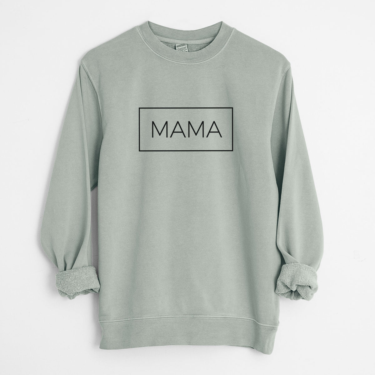 Mama Boxed - 1 Line - Unisex Pigment Dyed Crew Sweatshirt