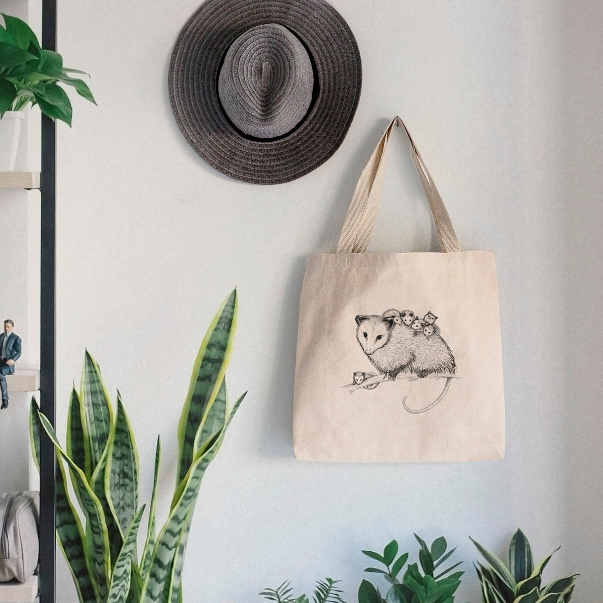 Mama Opossum with Babies - Tote Bag