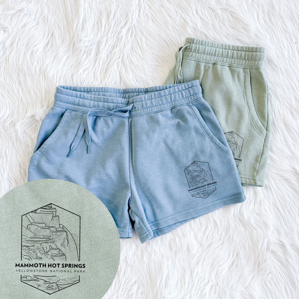 Mammoth Hot Springs - Yellowstone National Park - Women's Cali Wave Shorts