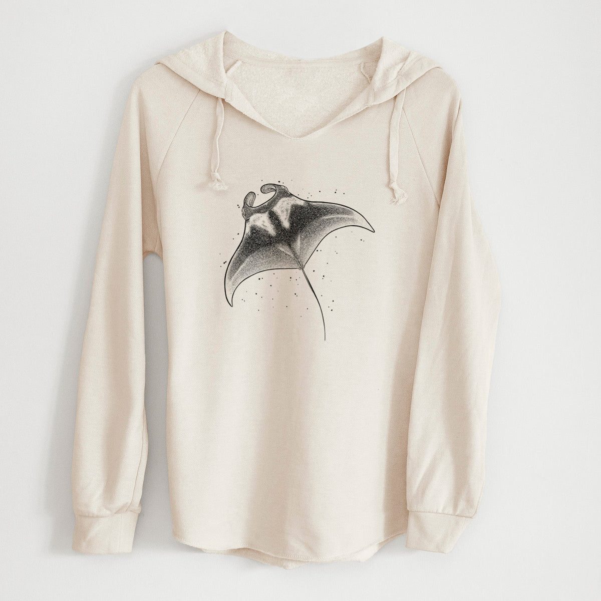 Reef Manta Ray - Ꮇonula alfredi - Cali Wave Hooded Sweatshirt