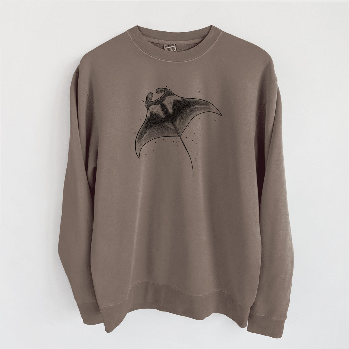 Reef Manta Ray - Ꮇonula alfredi - Unisex Pigment Dyed Crew Sweatshirt