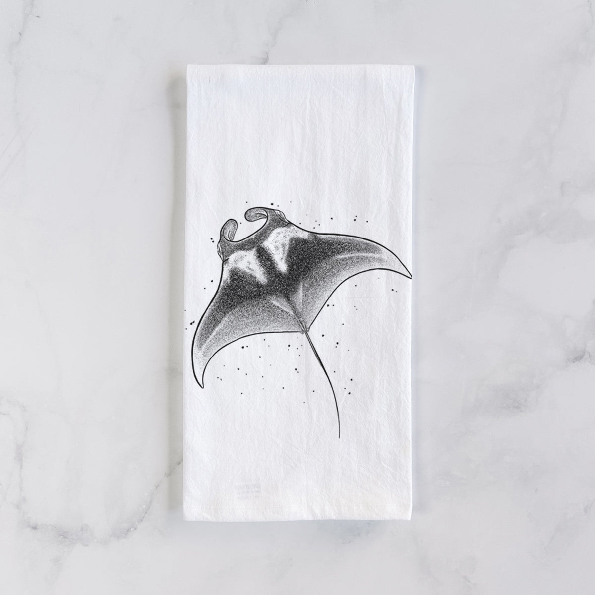 Reef Manta Ray - Ꮇonula alfredi Tea Towel