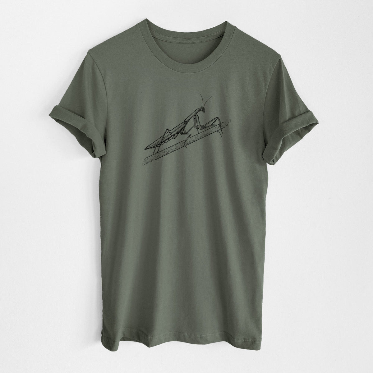 European Mantis - Mantis religiosa - Lightweight 100% Cotton Unisex Crewneck