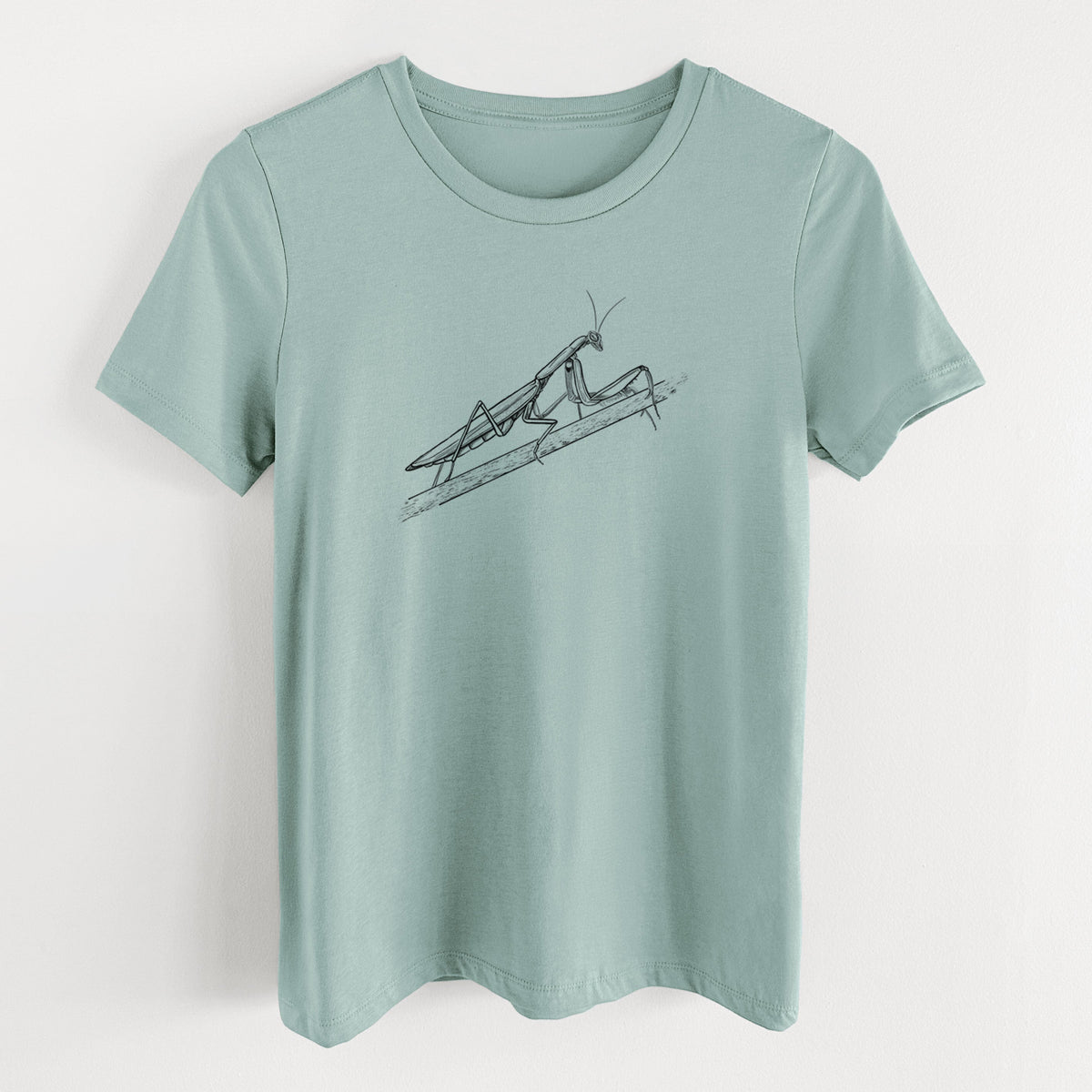 European Mantis - Mantis religiosa - Women's Lightweight Relaxed Fit 100% Cotton Crewneck