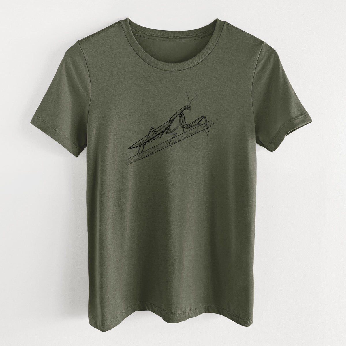 European Mantis - Mantis religiosa - Women's Lightweight Relaxed Fit 100% Cotton Crewneck