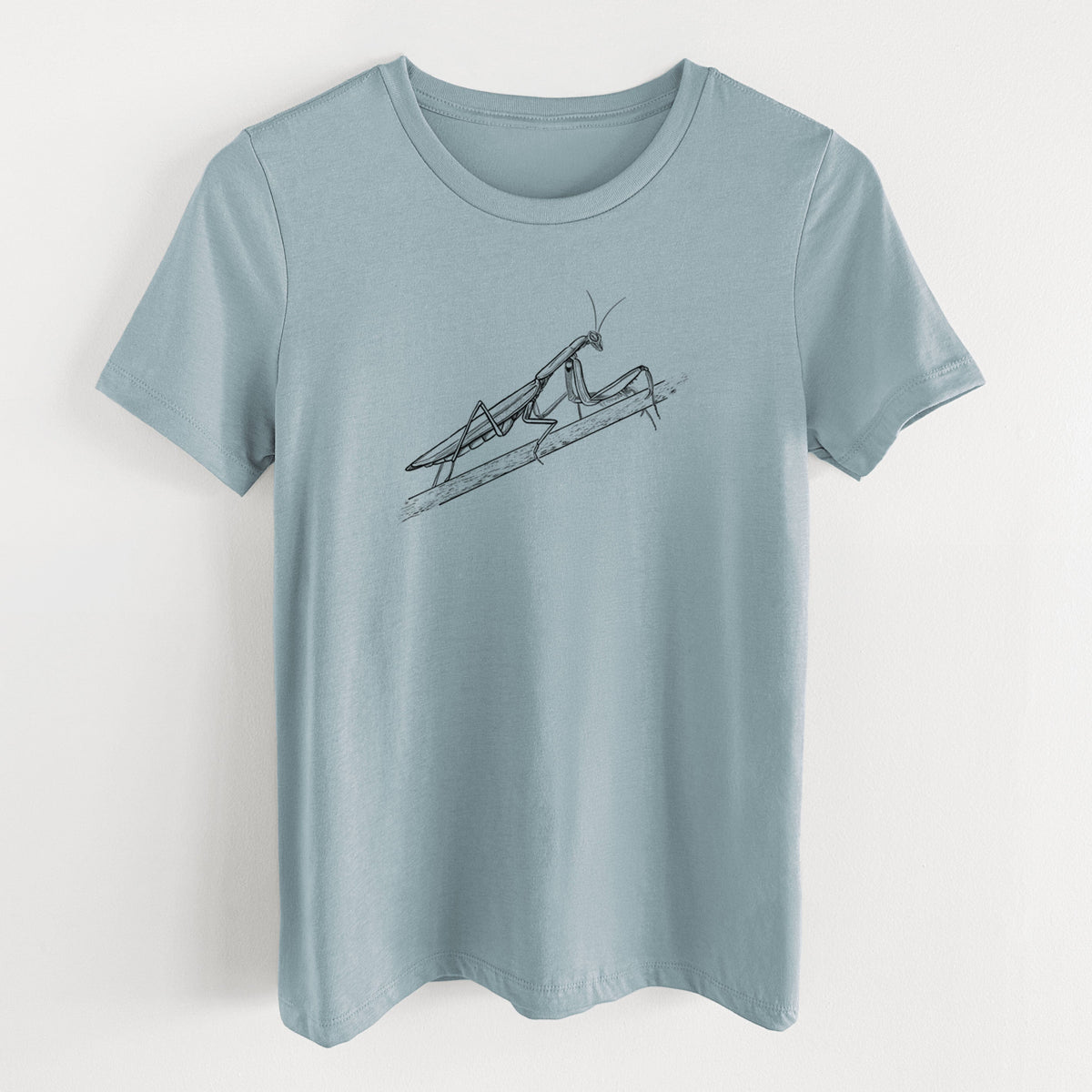 European Mantis - Mantis religiosa - Women's Lightweight Relaxed Fit 100% Cotton Crewneck