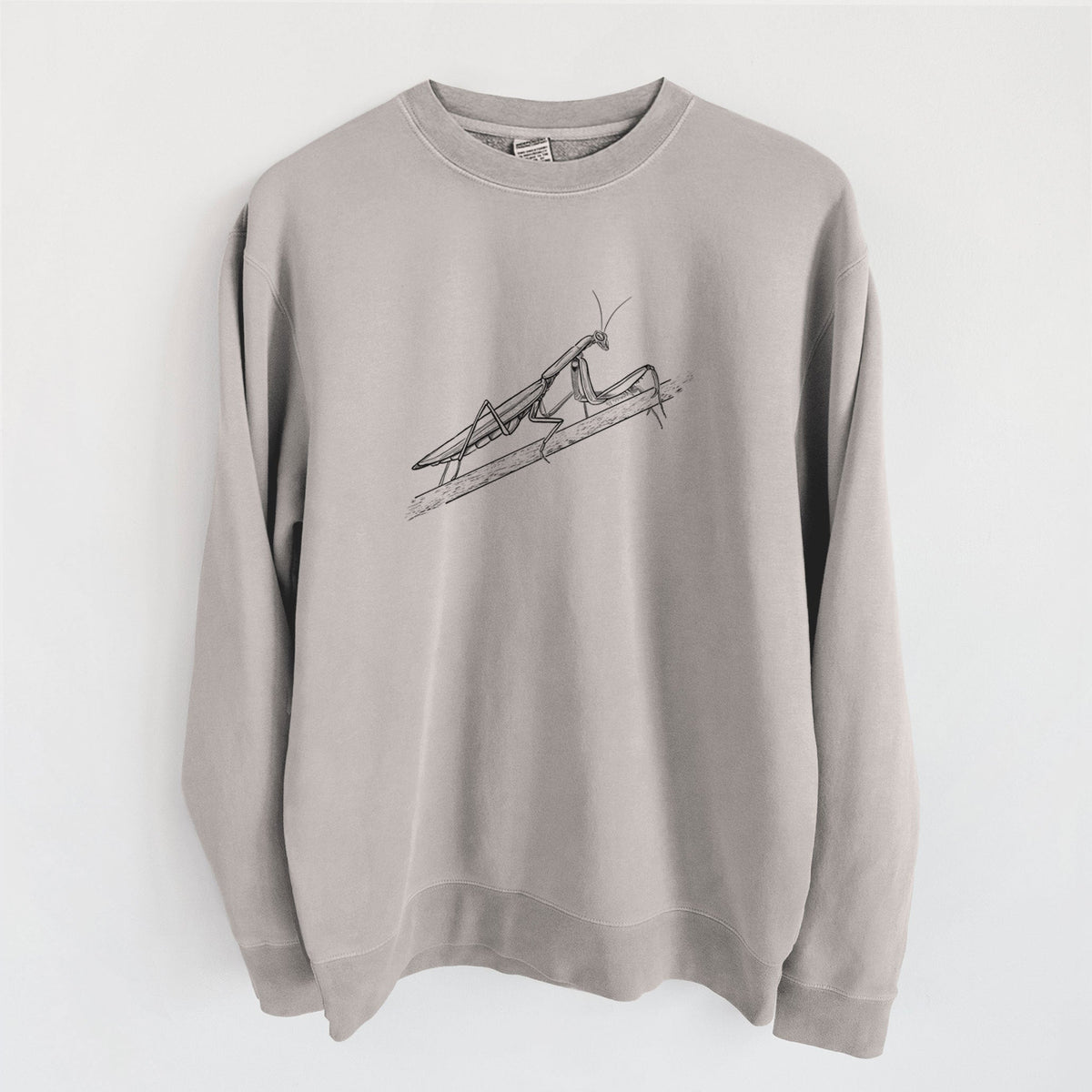European Mantis - Mantis religiosa - Unisex Pigment Dyed Crew Sweatshirt