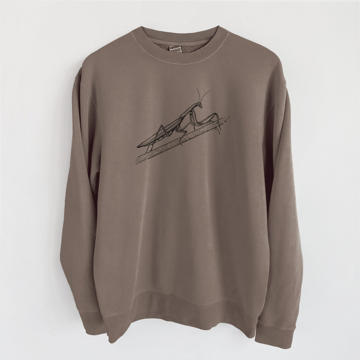 European Mantis - Mantis religiosa - Unisex Pigment Dyed Crew Sweatshirt