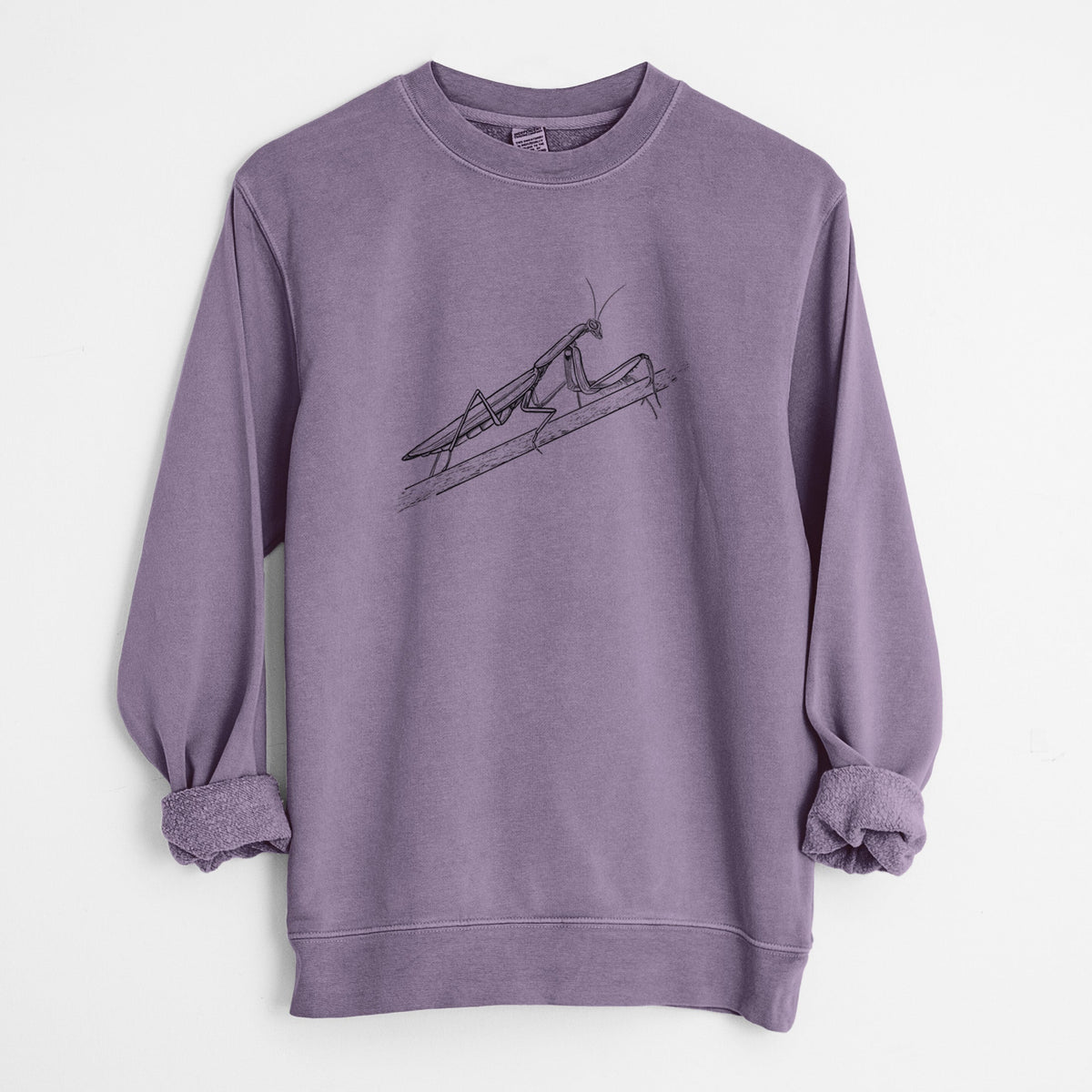 European Mantis - Mantis religiosa - Unisex Pigment Dyed Crew Sweatshirt
