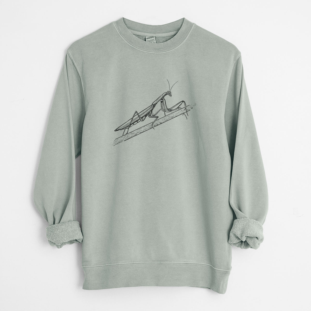 European Mantis - Mantis religiosa - Unisex Pigment Dyed Crew Sweatshirt