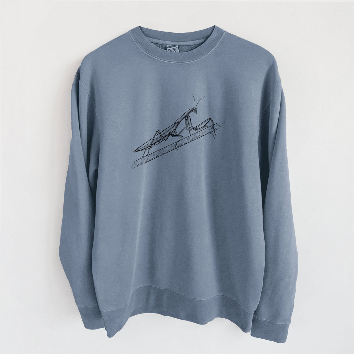 European Mantis - Mantis religiosa - Unisex Pigment Dyed Crew Sweatshirt
