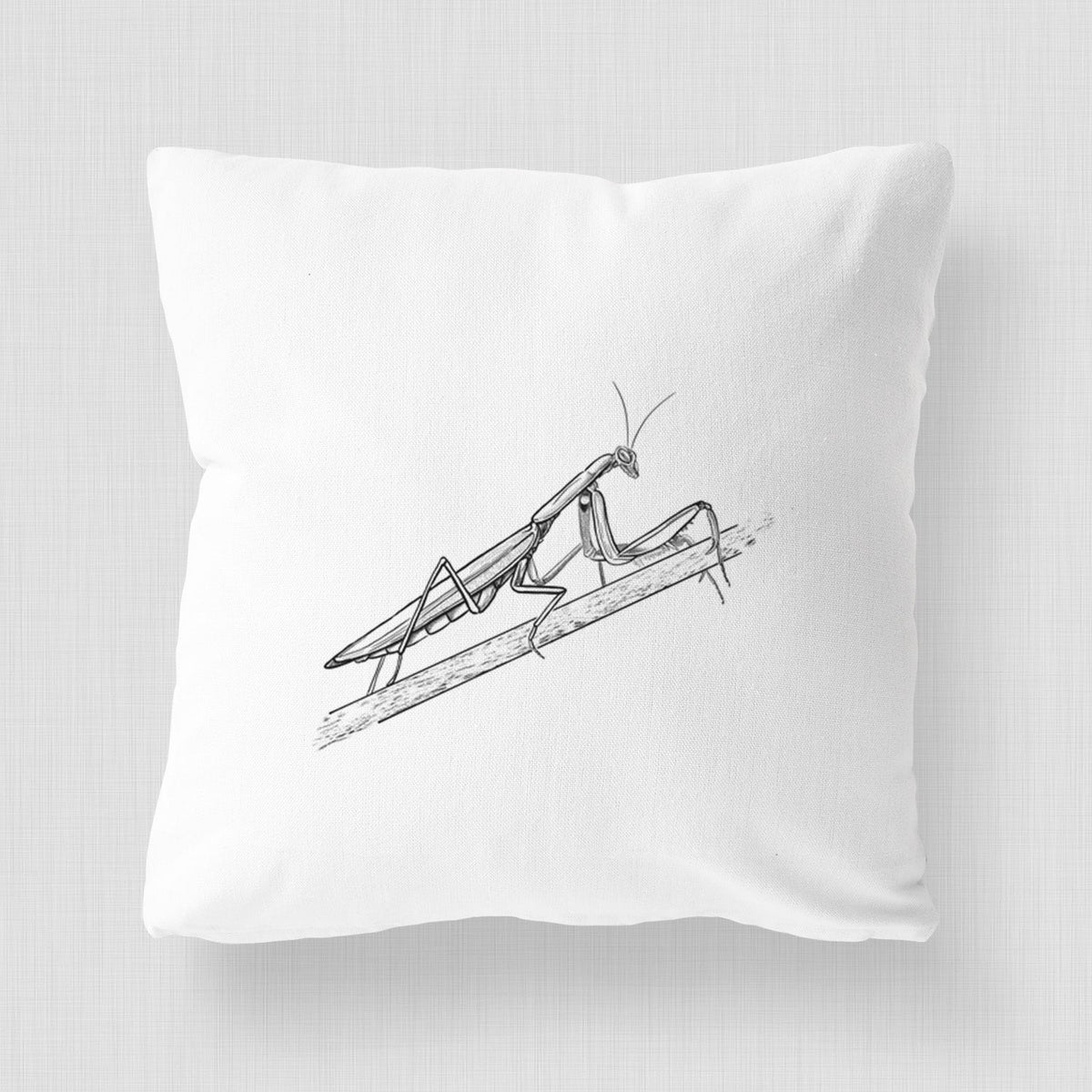 European Mantis - Mantis religiosa - Throw Pillow Cover
