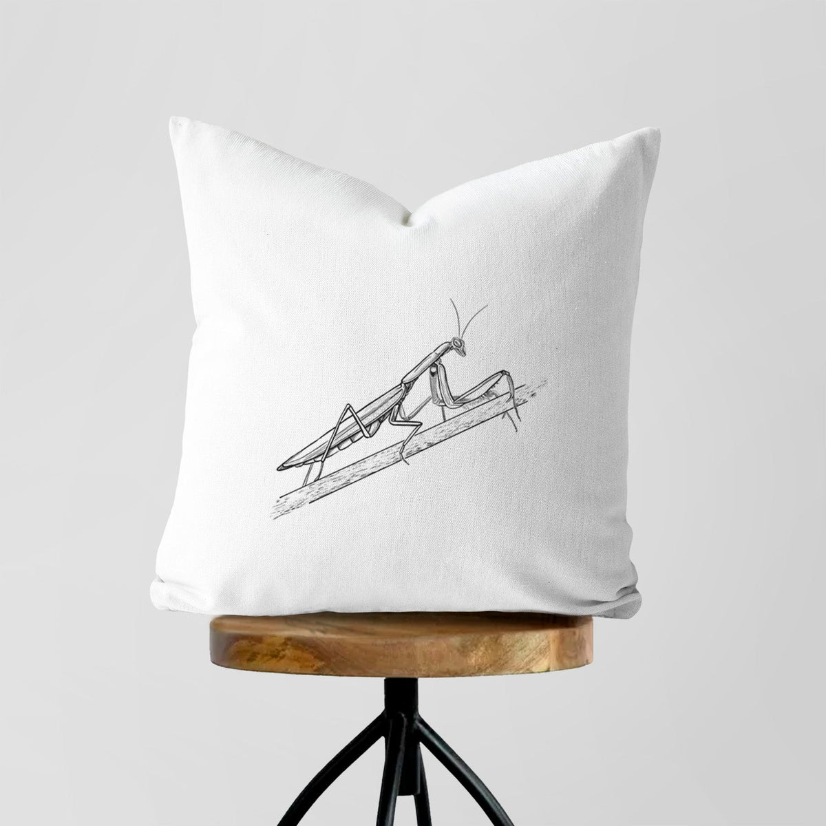 European Mantis - Mantis religiosa - Throw Pillow Cover