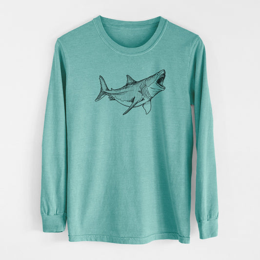 Megalodon - Otodus Megalodon - Men's Heavyweight 100% Cotton Long Sleeve