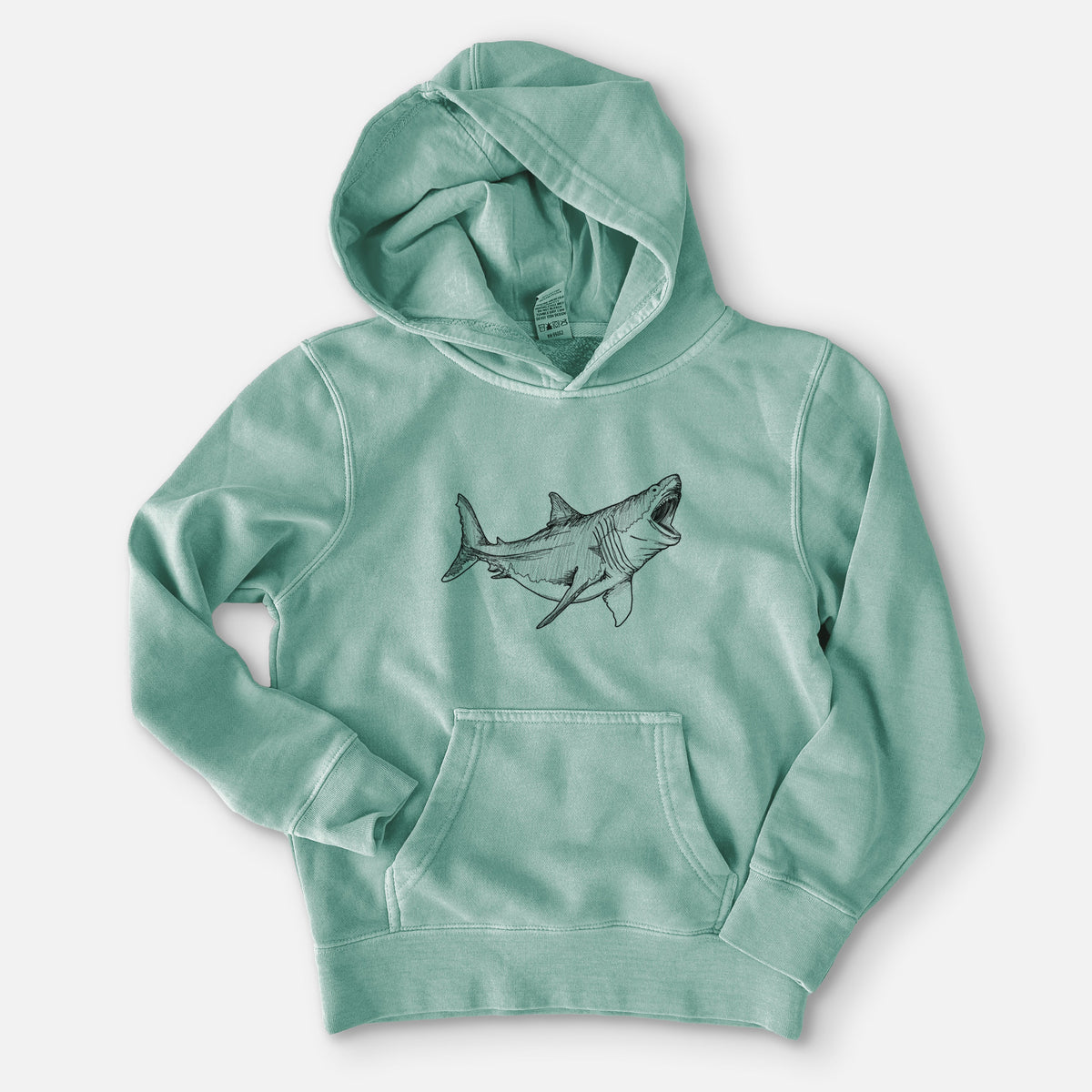 Megalodon - Otodus Megalodon - Youth Pigment Dyed Hoodie