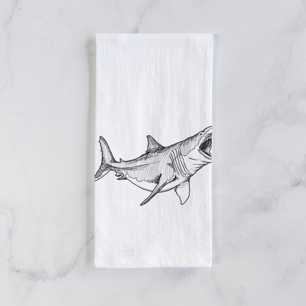 Megalodon - Otodus Megalodon Tea Towel