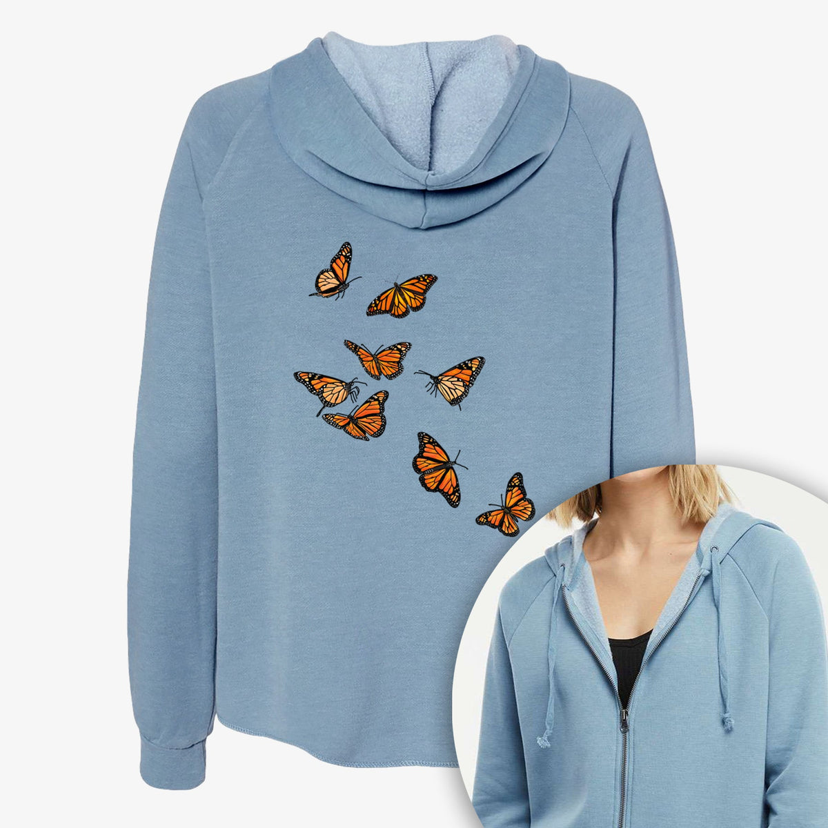 Monarch Migration - Women's Cali Wave Zip-Up Sweatshirt