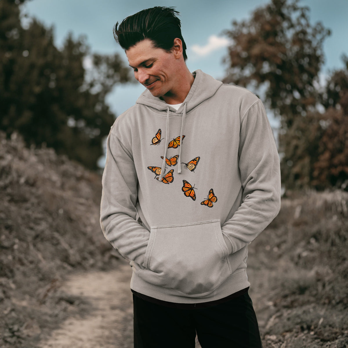 Monarch Migration - Unisex Pigment Dyed Hoodie