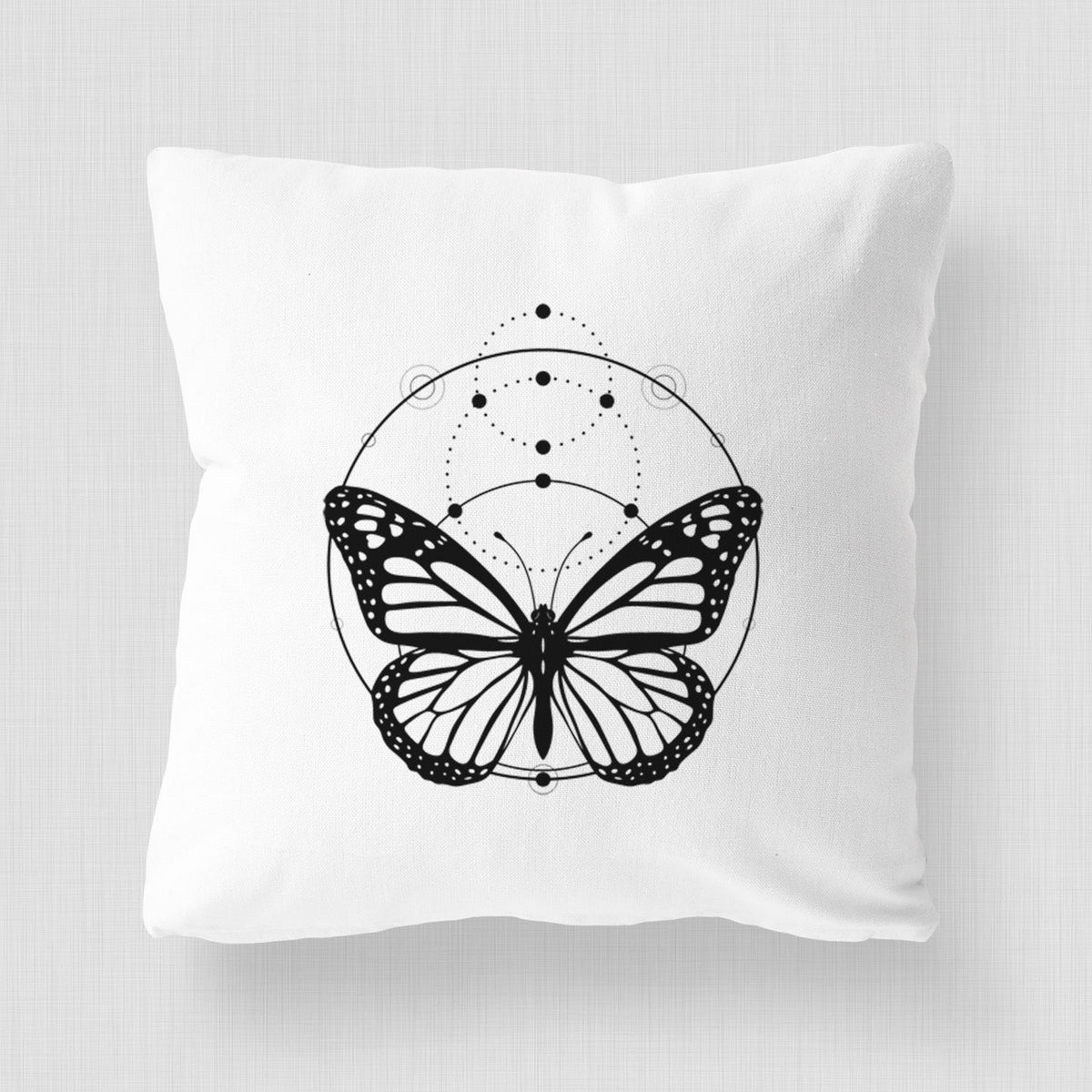 Monarch Symmetry - Throw Pillow Cover