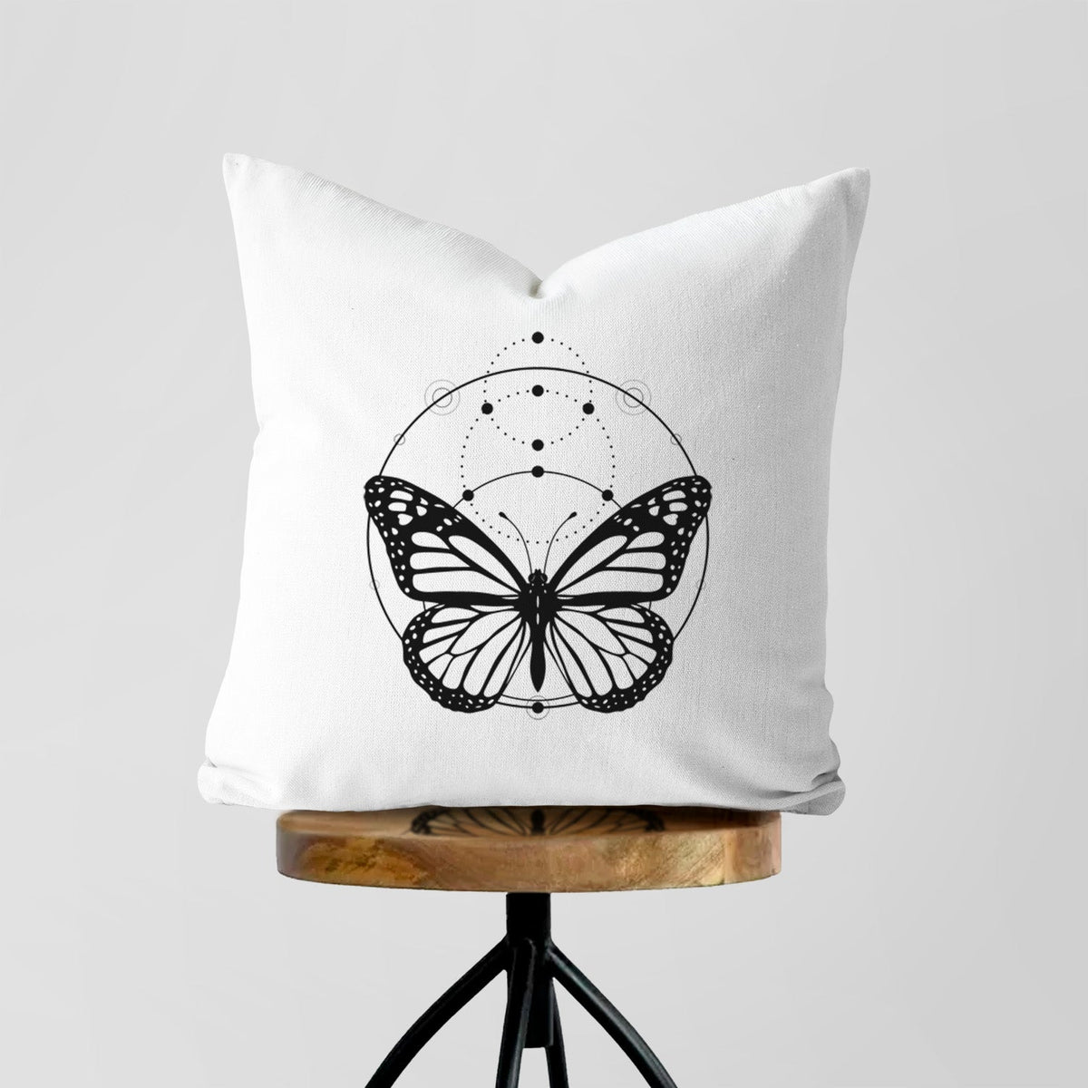 Monarch Symmetry - Throw Pillow Cover