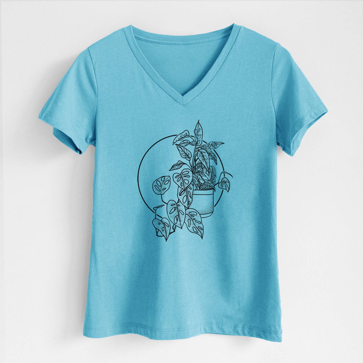 Monstera Adansonii - Women's Lightweight Relaxed Fit 100% Cotton V-neck