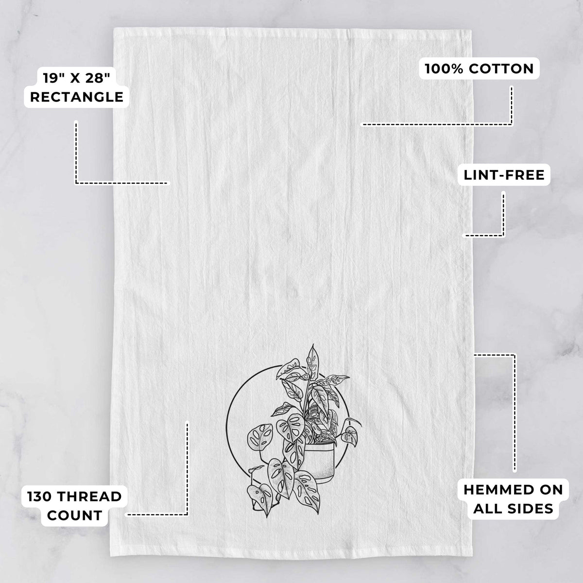 Monstera Adansonii Tea Towel