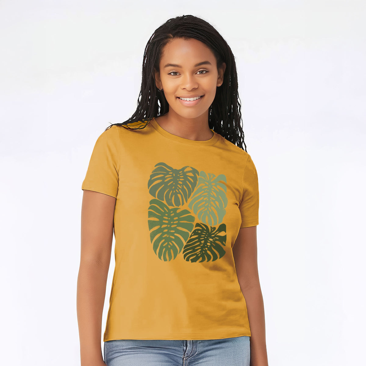 Monstera Vibes - Women's Lightweight Relaxed Fit 100% Cotton Crewneck