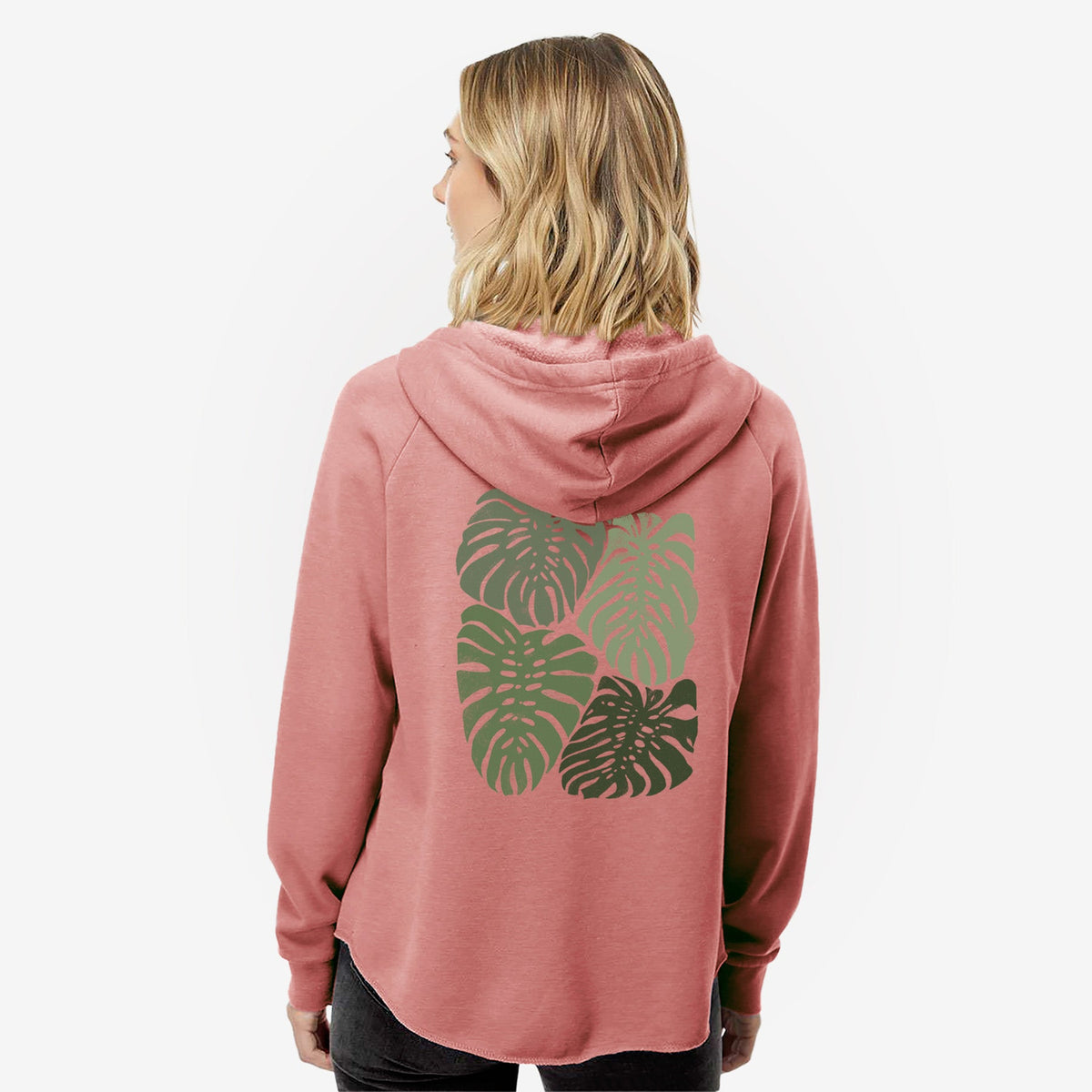 MonsteraVibes - Women's Cali Wave Zip-Up Sweatshirt