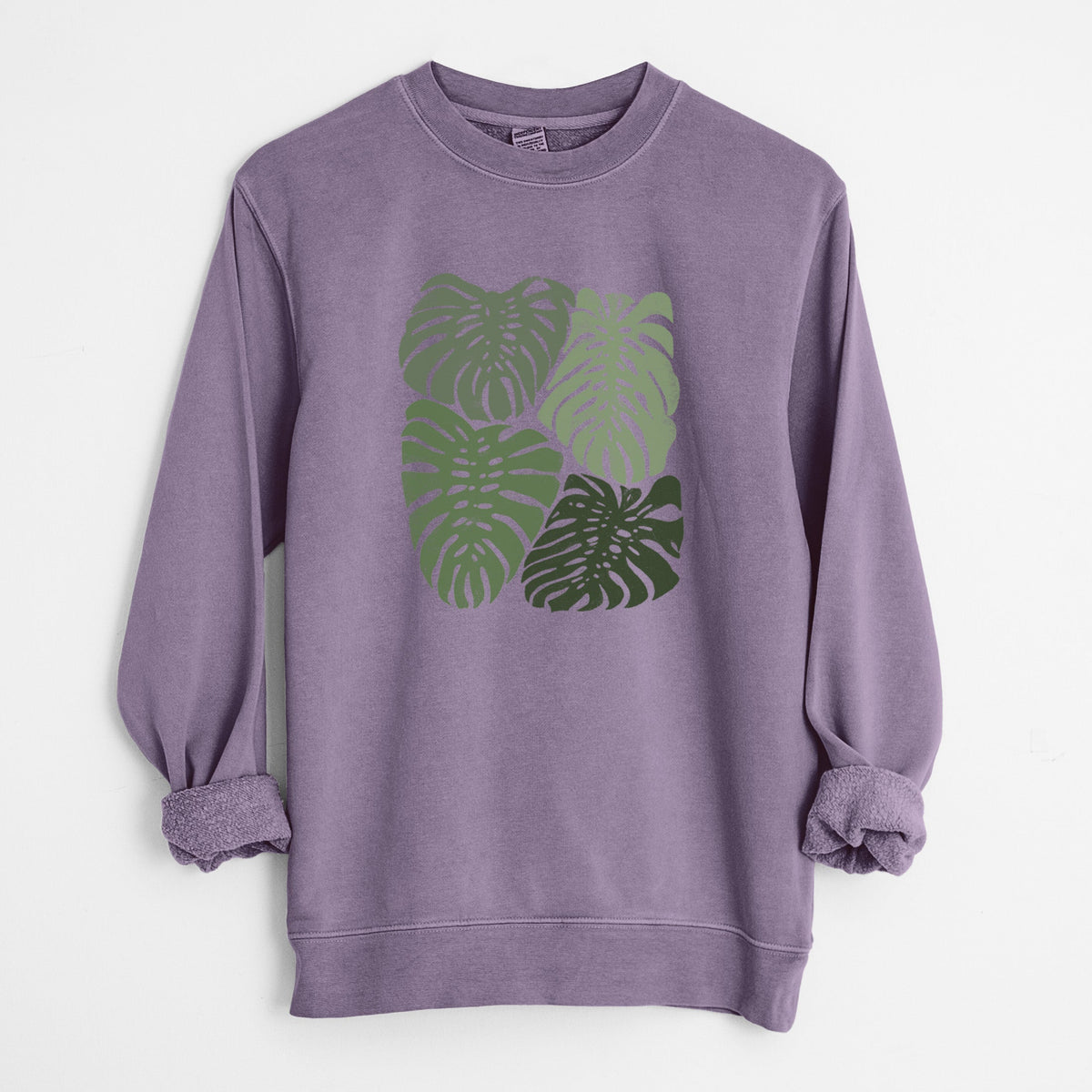 Monstera Vibes - Unisex Pigment Dyed Crew Sweatshirt