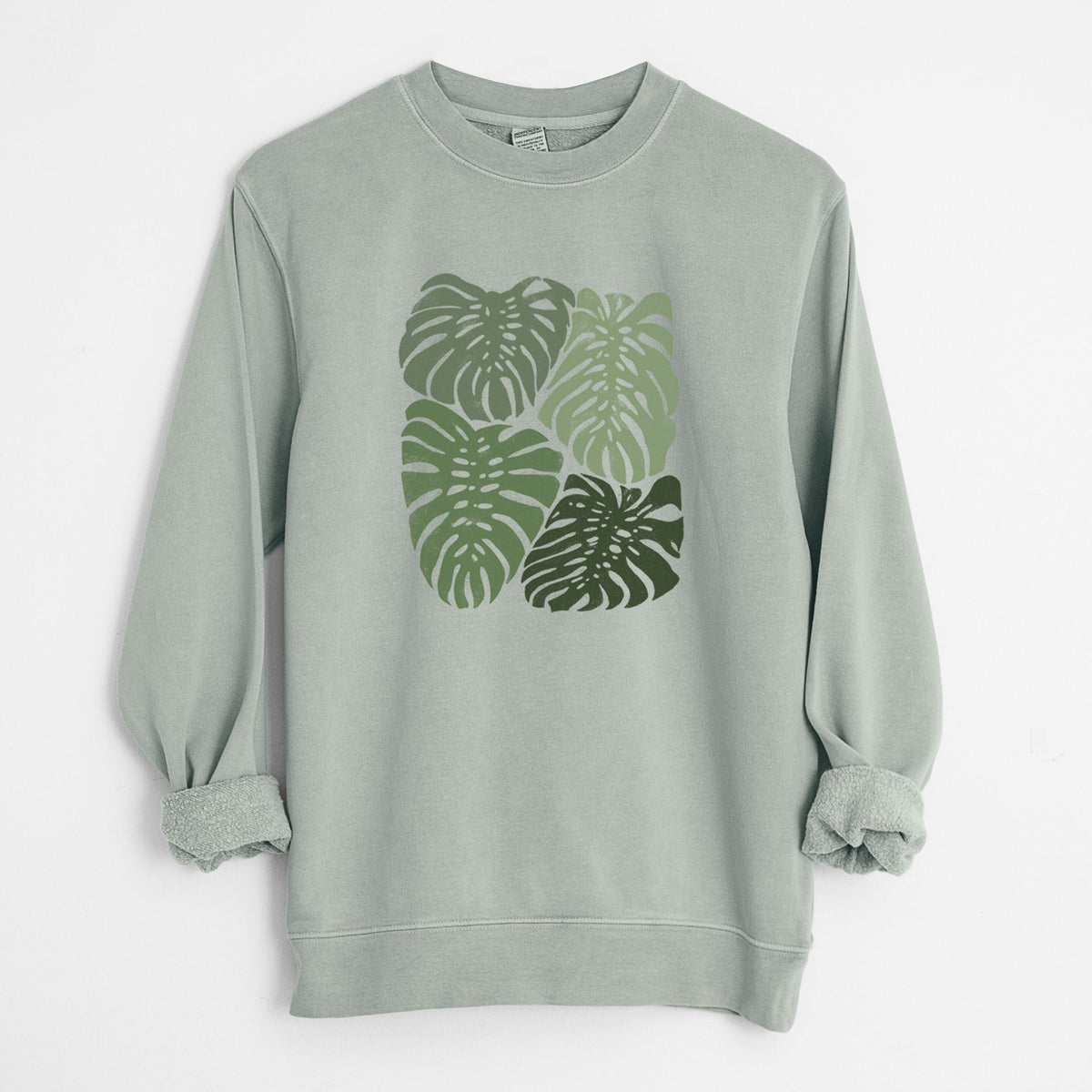 Monstera Vibes - Unisex Pigment Dyed Crew Sweatshirt