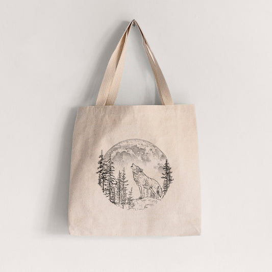 Wolf Howling at the Moon - Tote Bag