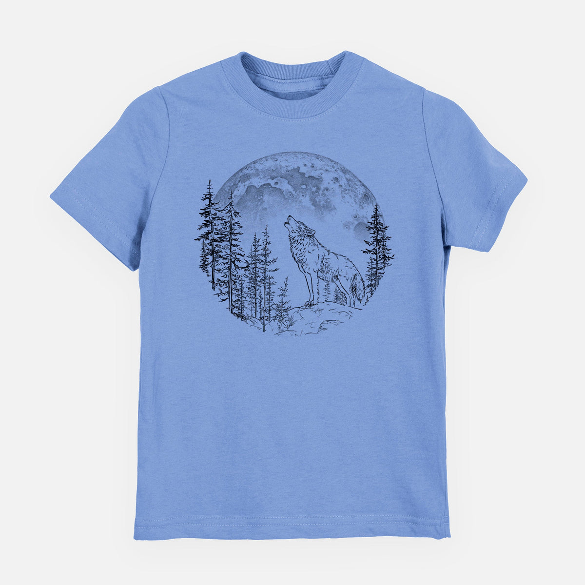 Wolf Howling at the Moon - Toddler/Youth Shirt